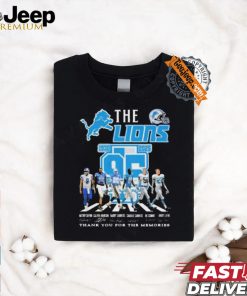 Official Detroit Lions 95 Years Of Legends 1930 2025 Thank You Signatures shirt