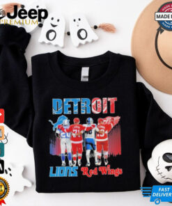 Official Detroit Lions Detroit Red Wings All The Legends Of History T Shirt