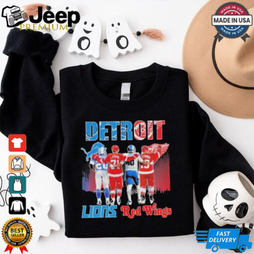 Official Detroit Lions Detroit Red Wings All The Legends Of History T Shirt