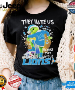 Official Detroit Lions Grinch They Hate Us Because They Ain’t Us T Shirt