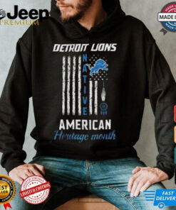 Official Detroit Lions Native American Heritage Month USA Flag 2024 Shirt