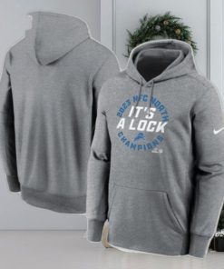 Official Detroit Lions Nike Heather Gray 2023 Nfc North Division Champions Locker Room Trophy Collection Pullover Hoodie