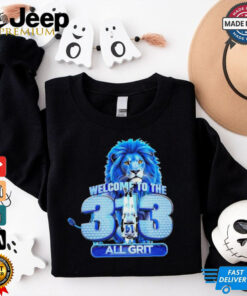 Official Detroit Lions Welcome To The 313 All Grit Amon Ra St. Brown Art t shirt