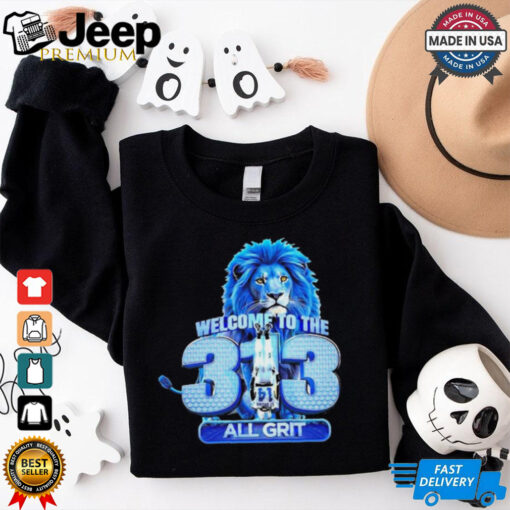 Official Detroit Lions Welcome To The 313 All Grit Amon Ra St. Brown Art t shirt