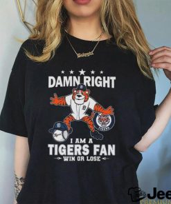 Official Detroit Tigers Baseball Team Paws I Am A Fan Win Or Lose Mascot 2024 Shirt