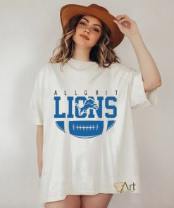 Official Detroit lions all grit logo T shirt