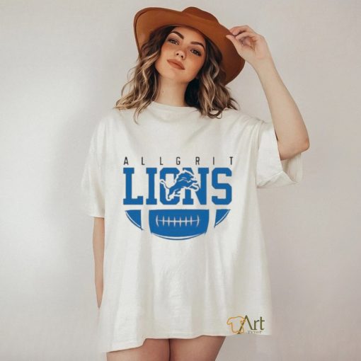 Official Detroit lions all grit logo T shirt