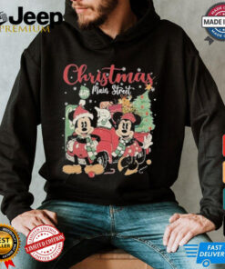 Official Disney Mickey And Mickey Minnie Christmas On Main Street Shirt