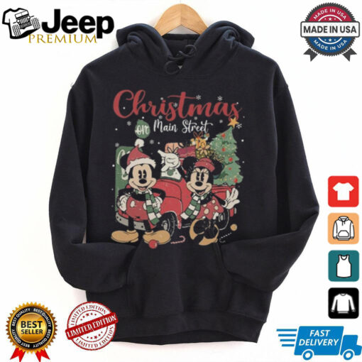 Official Disney Mickey And Mickey Minnie Christmas On Main Street Shirt