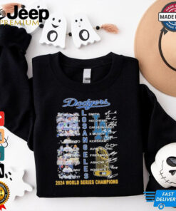 Official Dodgers MLB 2024 World Series Champions Signatures T Shirt