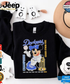 Official Dodgers MLB x Mickey Mouse 2024 World Series Champions T Shirt