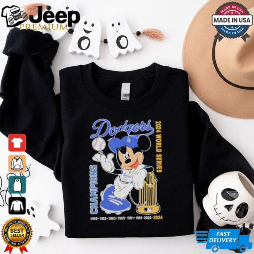 Official Dodgers MLB x Mickey Mouse 2024 World Series Champions T Shirt