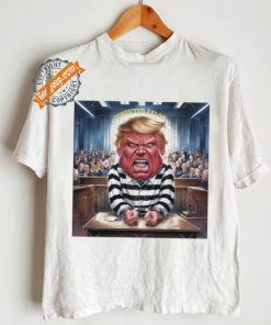 Official Donald Trump Convicted Felon Prison Pinstripes Classic T Shirt