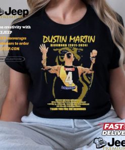 Official Dustin Martin Richmond 2011 2024 Thank You For The Memories Shirt