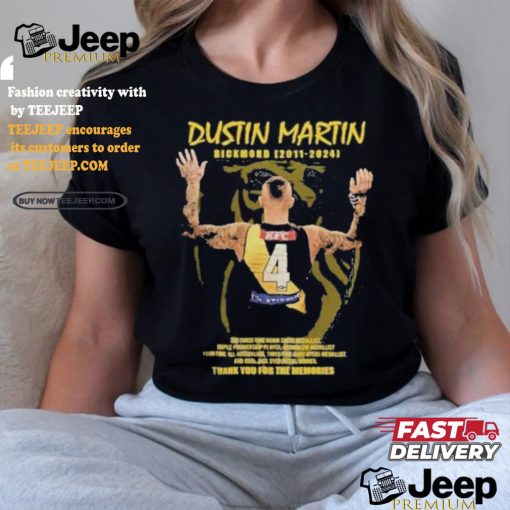 Official Dustin Martin Richmond 2011 2024 Thank You For The Memories Shirt