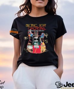 Official Electric Light Orchestra Band 55th anniversary Collection Guitar signatures shirt