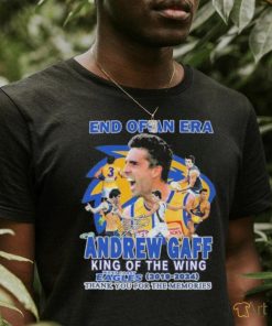 Official End Of An Era Andrew Gaff King Of The Wing West Coast Eagles 2019 2024 Thank You Shirt