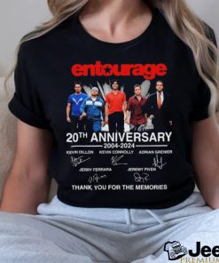 Official Entourage 20th Anniversary 2004 2024 Thank You For The Memories Signatures Shirt