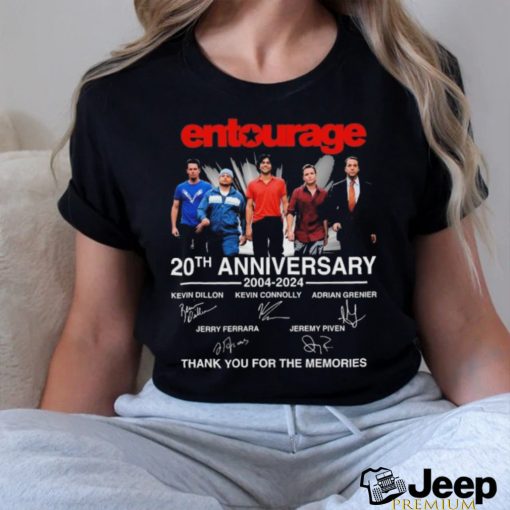 Official Entourage 20th Anniversary 2004 2024 Thank You For The Memories Signatures Shirt