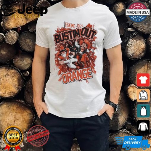 Official Eskimo Joe’s Bustinout Orange Cowboys T shirt