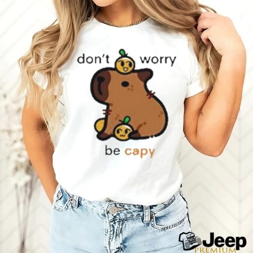 Official Eveoart Don’t Worry Be Capy painting t shirt