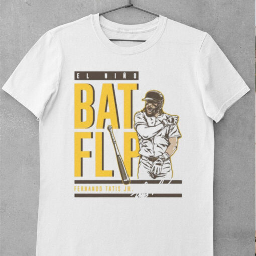 Official Fernando Tatis Jr. San Diego Padres Bat Flip Signature t shirt