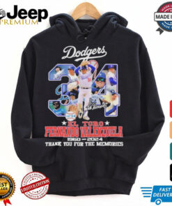 Official Fernando Valenzuela Los Angeles Dodgers 1960 2024 Thank You T Shirt