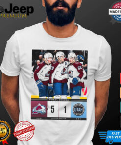 Official Final Score Colorado Avalanche 5 – 1 Utah Hockey Club NHL 2024 25 Season Poster t shirt