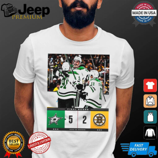 Official Final Score Dallas Stars 5 – 2 Boston Bruins NHL 2024 25 Season Poster t shirt