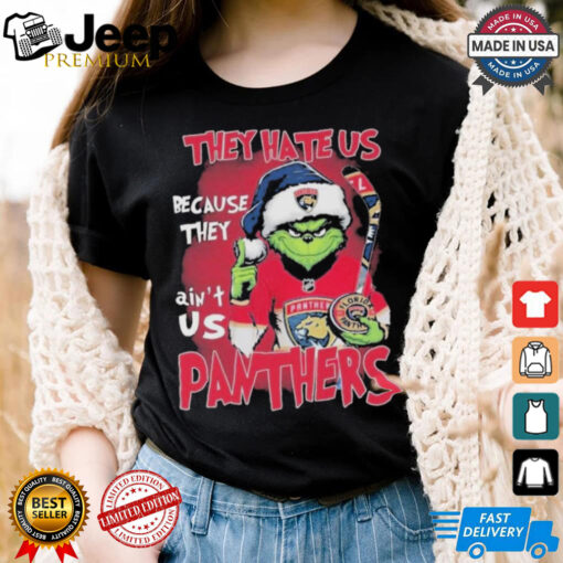 Official Florida Panthers 2024 Grinch They Hate Us Because The Ain’t Us Hockey T Shirt