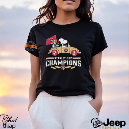 Official Florida Panthers Snoopy and Woodstock Driving Car The Stanley Cup Champions 2024 shirt