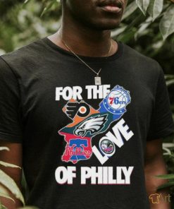 Official For The Love Of Philly Philadelphia Map Sports Teams Logo Shirt