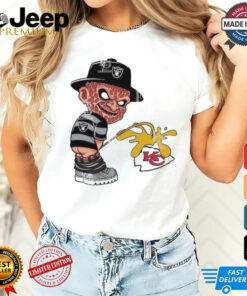 Official Freddy Krueger Las Vegas Raiders Piss On Kansas City Chiefs Halloween NFL 2024 Shirt