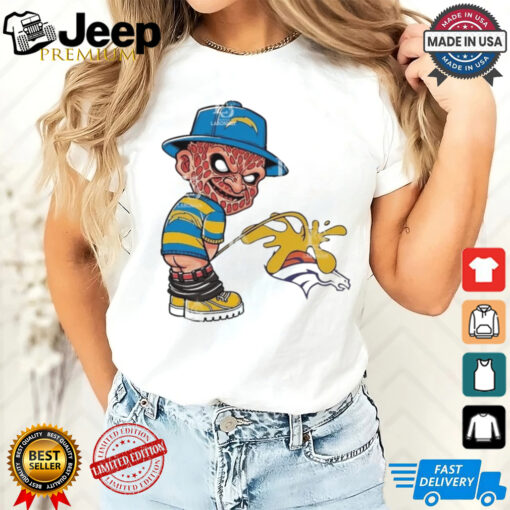 Official Freddy Krueger Los Angeles Chargers Piss On Denver Broncos Halloween 2024 NFL Shirt