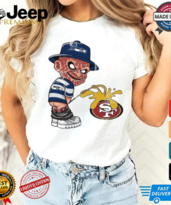 Official Freddy Krueger Seattle Seahawks Piss On San Francisco 49ers Halloween NFL 2024 Shirt