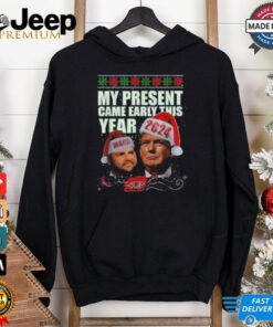 Official Funny Santa Trump Christmas Came Early This Year 47th President Xmas Shirt