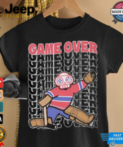 Official Game Over Montreal Live And Die by the Goalie Graphic t shirt