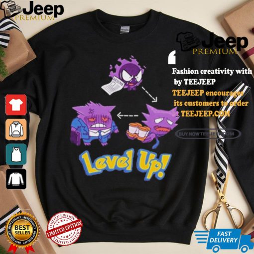 Official Gengar Pokemon Level Up Shirt