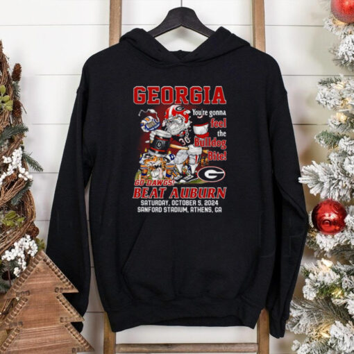 Official Georgia Bulldogs You’re Gonna Feel The Bulldog Bite Go Dawgs Beat Auburn T Shirt