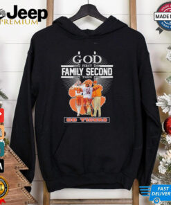 Official God First Family Second Then Clemson Tigers Cade Klubnik The Tiger And Dabo Swinney Shirt