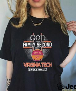 Official God First Family Second Then Virginia Tech Basketball Shirt