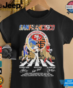 Official Golden State Warriors x San Francisco 49ers x San Francisco Giants Signature Thank You For The Memories Unisex T Shirt