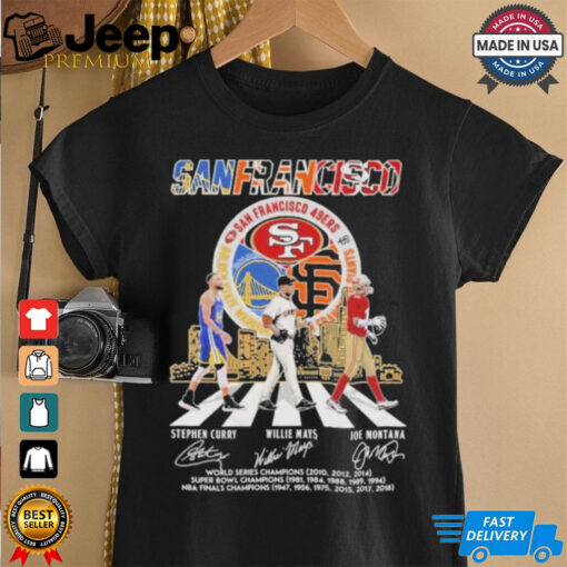 Official Golden State Warriors x San Francisco 49ers x San Francisco Giants Signature Thank You For The Memories Unisex T Shirt