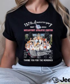 Official Gonzaga Bulldogs 137th Anniversary 1887 2024 MCcarthey athletic Center Thank You For The Memories Signatures Shirt