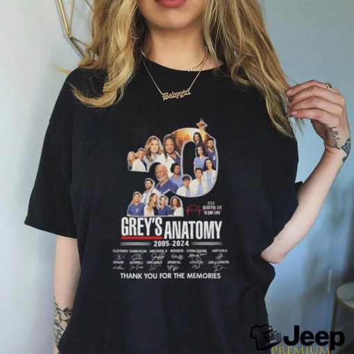 Official Grey’s Anatomy 2005 2024 Thank You For The Memories signatures T Shirt