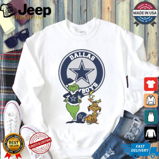 Official Grinch And Max Dallas Cowboys Merry Christmas 2024 Shirt