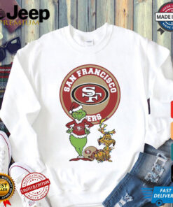 Official Grinch And Max San Francisco 49ers Merry Christmas 2024 Shirt