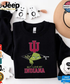 Official Grinch Zipper I Hate People But I Love My Indiana Hoosiers Official Shirt