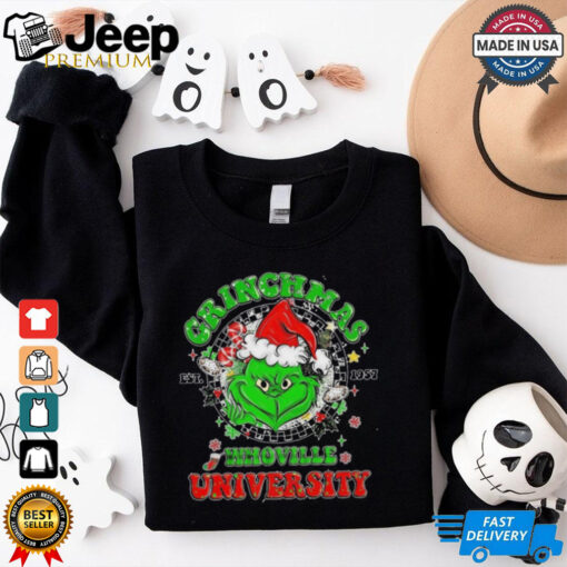 Official Grinchmas Whoville University Est 1957 Grinch Merry Christmas 2024 Shirt