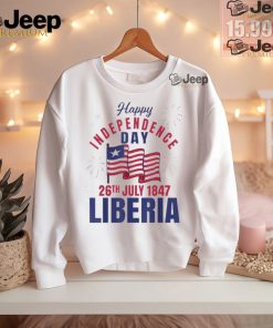 Official Happy Liberia independence day 26th july 1847 Liberia liberian flag T shirt